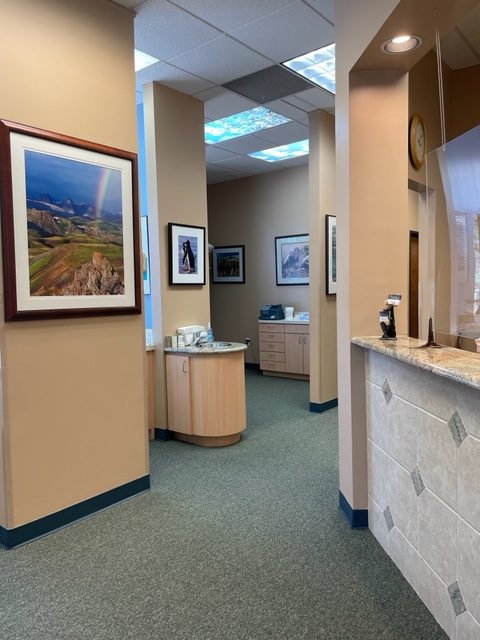 Office hallway at {PRACTICE_NAME}